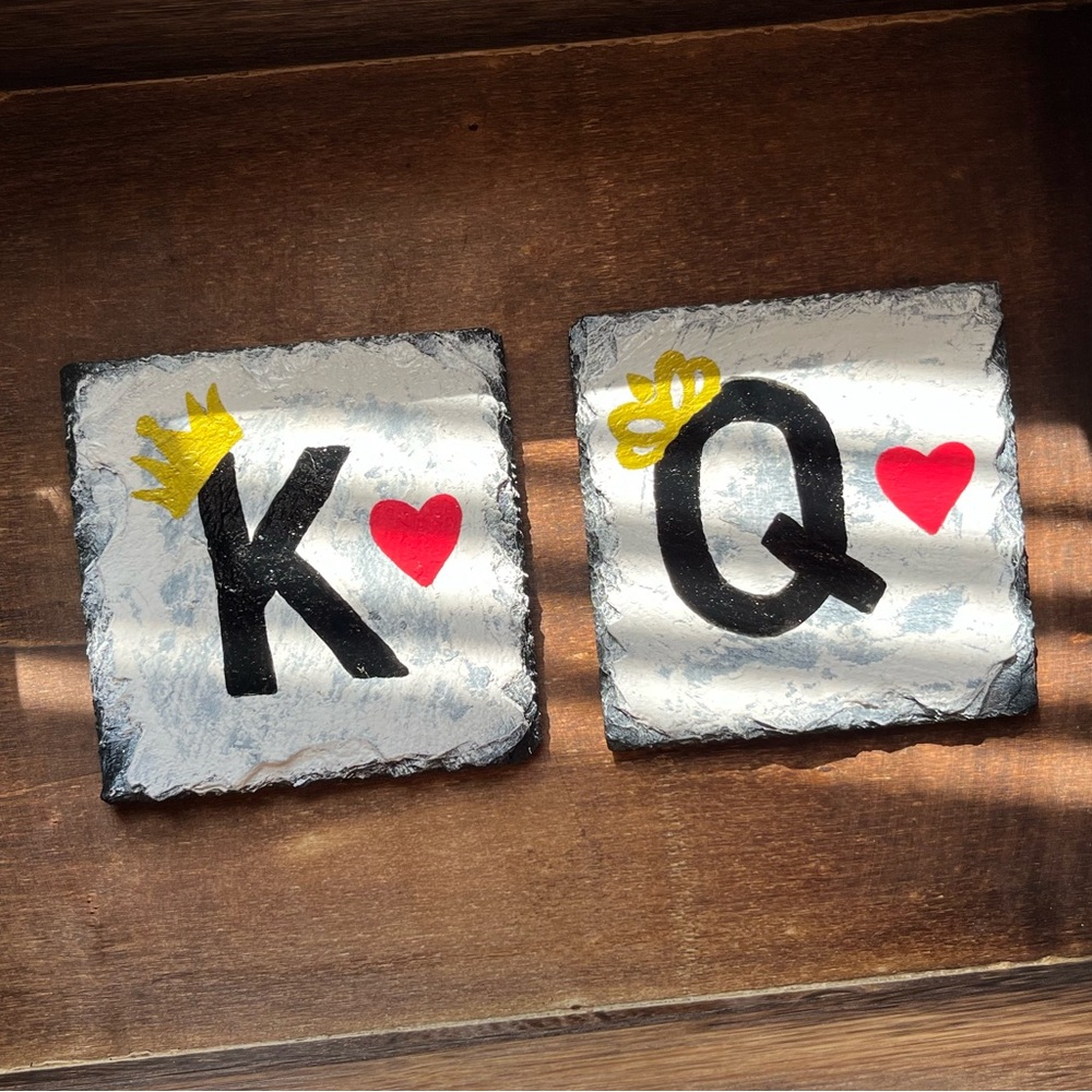 Slate coaster set of two
